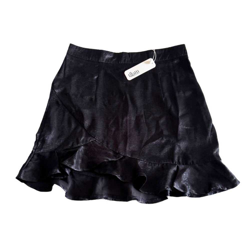 NWT Glam Los Angeles Black Mini Skirt